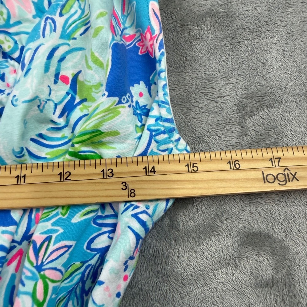 Lilly Pulitzer Size XS Romee Wrap Dress in Blue Lion Around Print - Picture 8 of 8